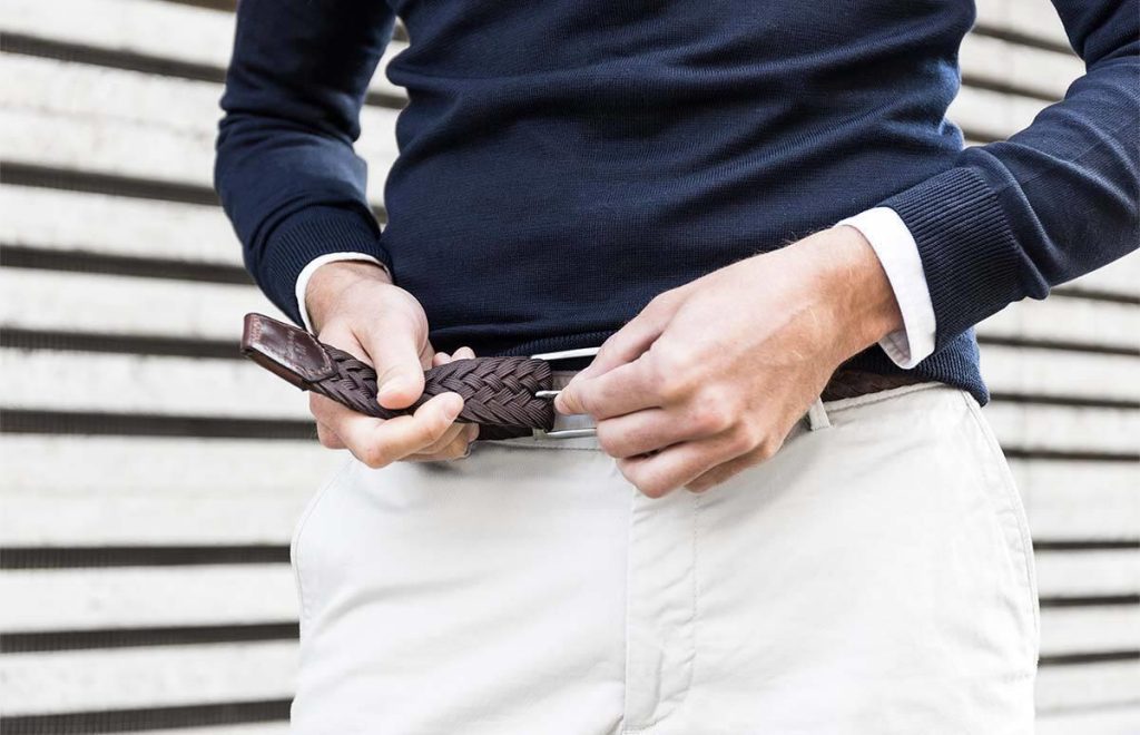 Highbuckle riem zonder gaatjes met modern ratelsysteem voor perfecte pasvorm en stijlvolle look